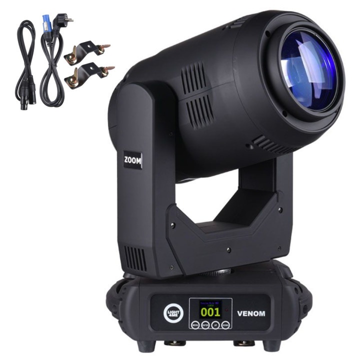 LIGHT4ME VENOM ZOOM 350 głowica ruchoma LED beam spot wash