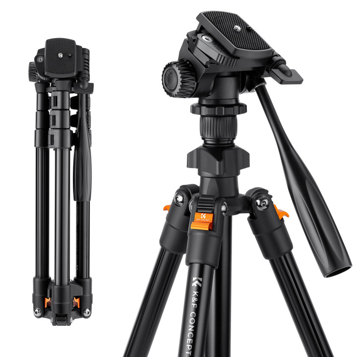 K&F Concept K234A0 Statyw z glowica 3D i uchwytem na telefon