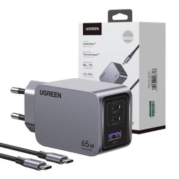 UGREEN Ladowarka sieciowa Nexode Pro, USB + 2x USB-C, 65W +