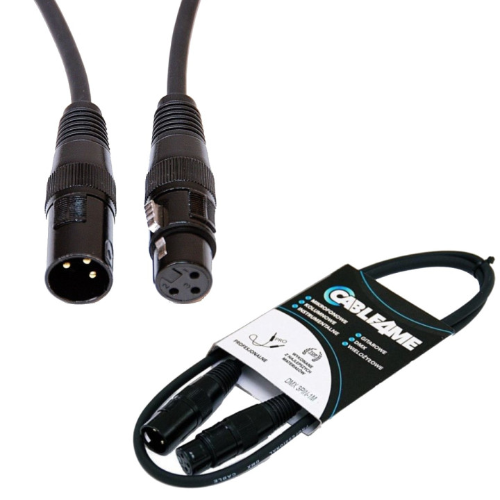 CABLE4ME kabel DMX 3Pin 1m przewód do swiatel