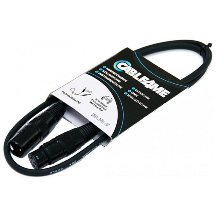 CABLE4ME kabel DMX 3Pin 1m przewód do swiatel