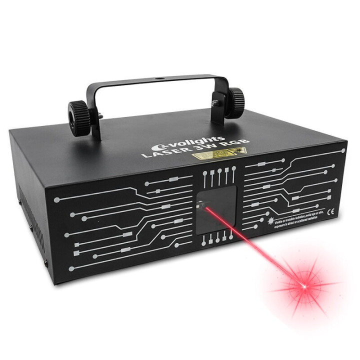 EVOLIGHTS LASER 3W RGB profesjonalne estradowe oswietlenie l