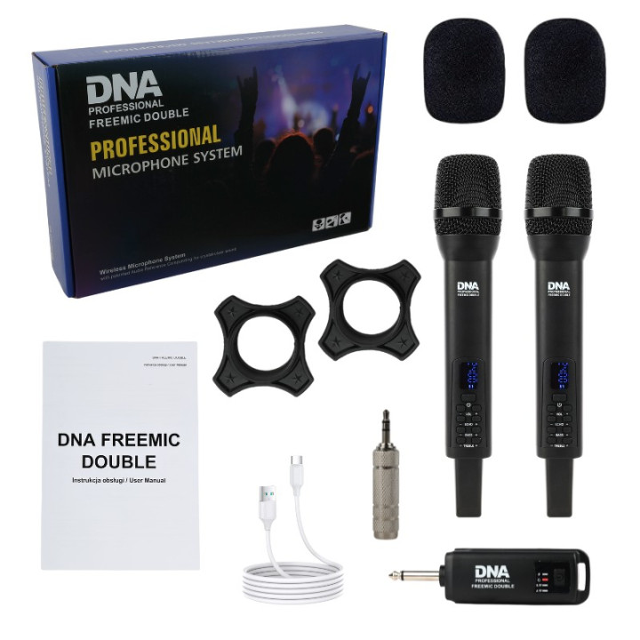 DNA FREEMIC DOUBLE mikrofony bezprzewodowe zestaw 2 nadajnik