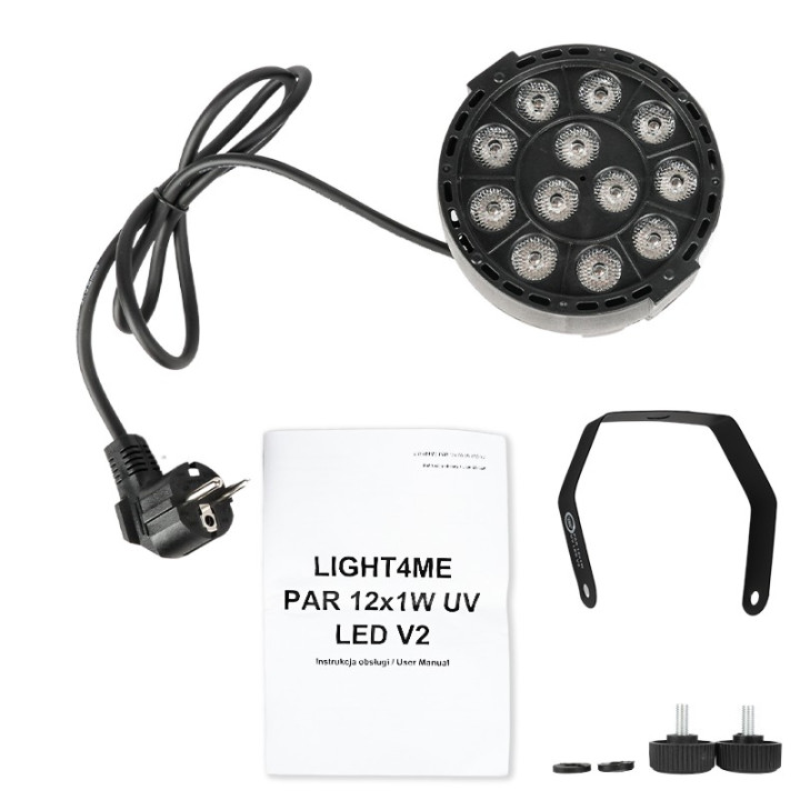 LIGHT4ME PAR 12x1W UV LED V2 reflektor ultrafioletowy oswiet