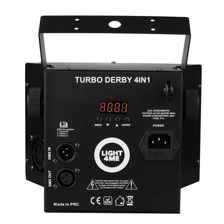 LIGHT4ME TURBO DERBY 4IN1 multiefekt swietlny LED RGBW-UV st