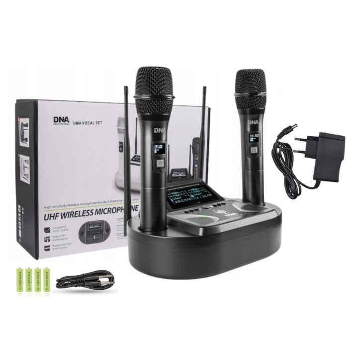 DNA UMA VOCAL SET bezprzewodowy system naglosnienia 2 mikrof