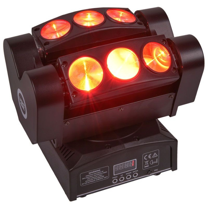 LIGHT4ME SPIDER HEAD 6x10 efekt disco glowica ruchoma