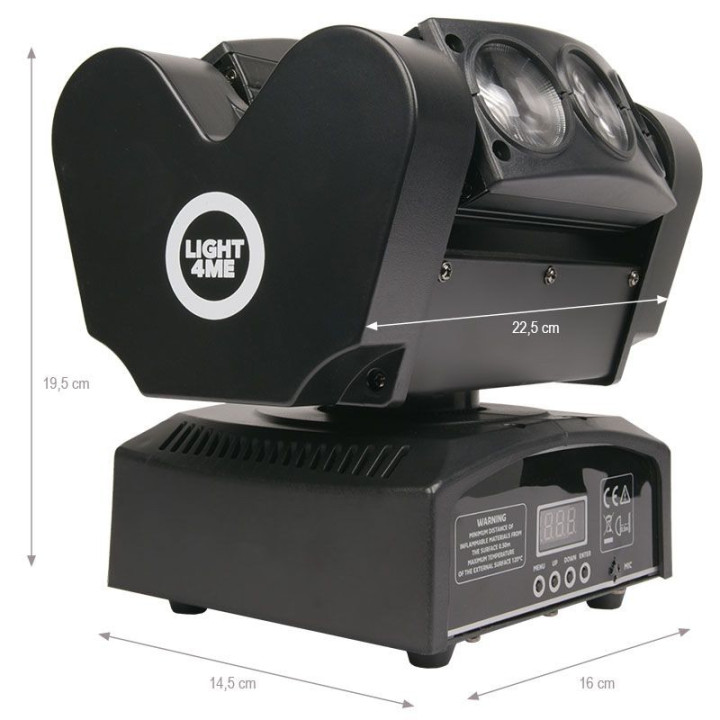 LIGHT4ME SPIDER HEAD 6x10 efekt disco glowica ruchoma