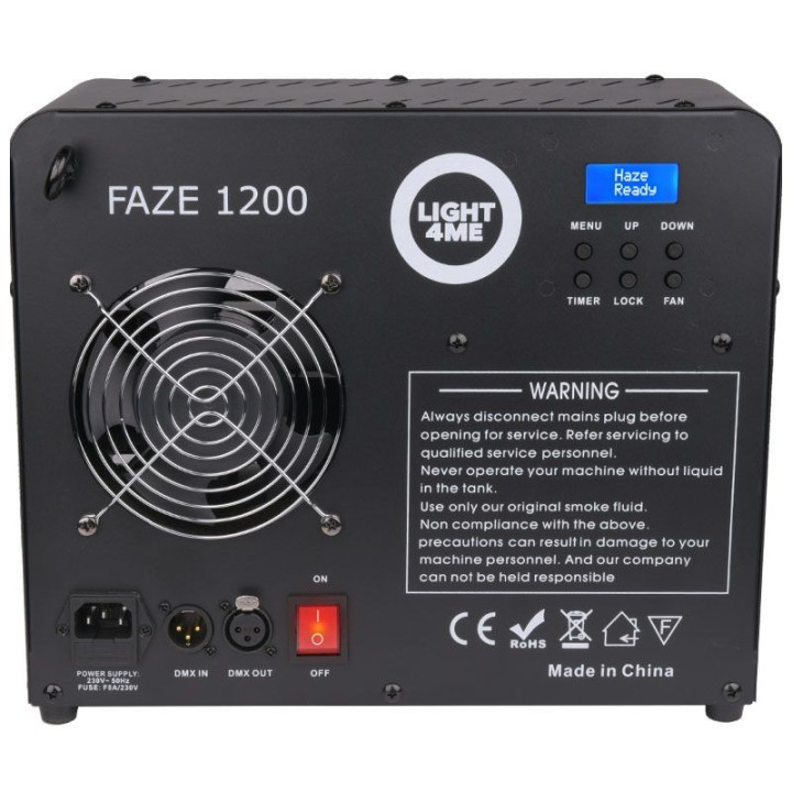 LIGHT4ME FAZE 1200 wytwornica dymu mgly hazer pilot timer