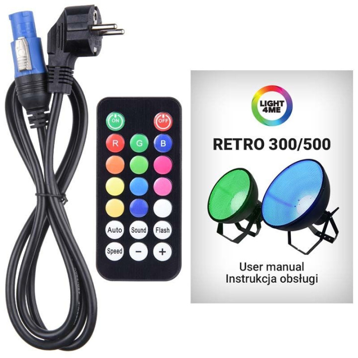 LIGHT4ME RETRO 300 RGBA IR reflektor sceniczny dekoracja swi