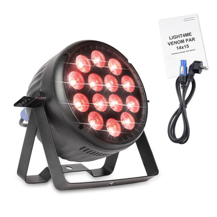 LIGHT4ME VENOM PAR 14X15 reflektor LED RGBW dekoracja swiatl