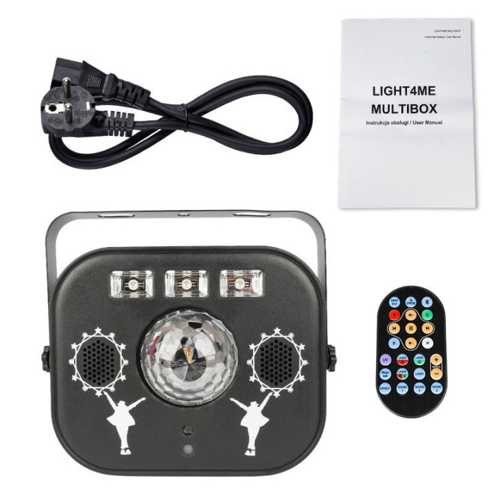 LIGHT4ME MULTIBOX multiefekt LED kula disco laser UV strobos