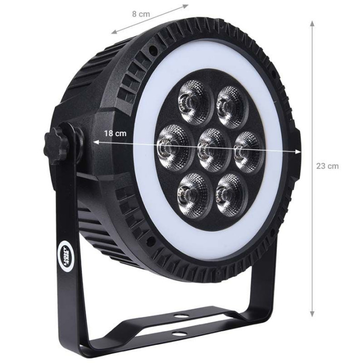 LIGHT4ME RINGO PAR reflektor sceniczny z pierscieniem LED