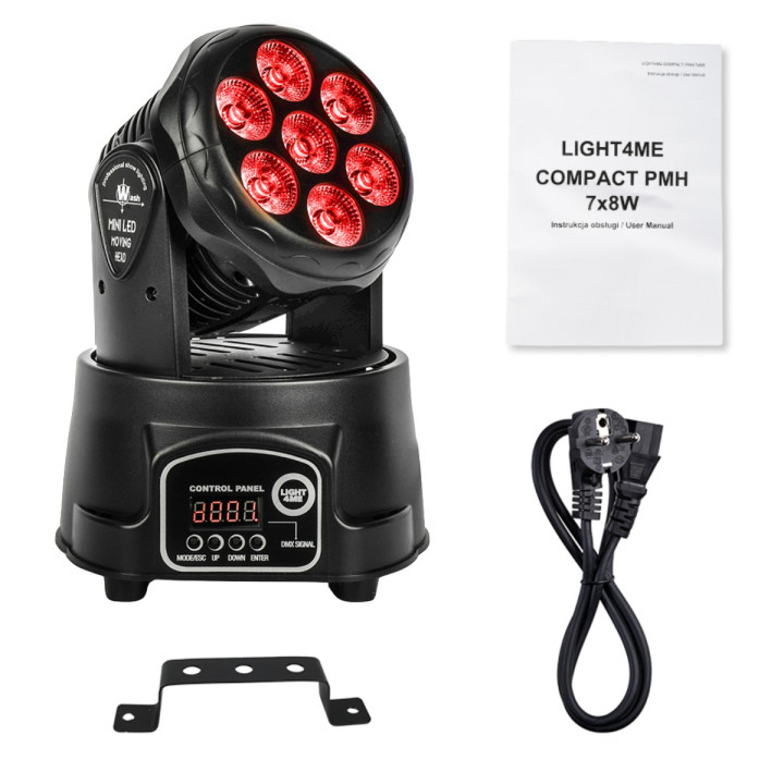 LIGHT4ME COMPACT PMH 7x8W glowica ruchoma LED wash