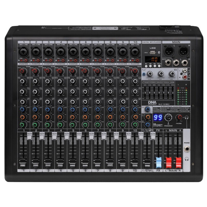 DNA HLC 10 MK2 analogowy mikser dzwieku 10 kanalów USB MP3 B