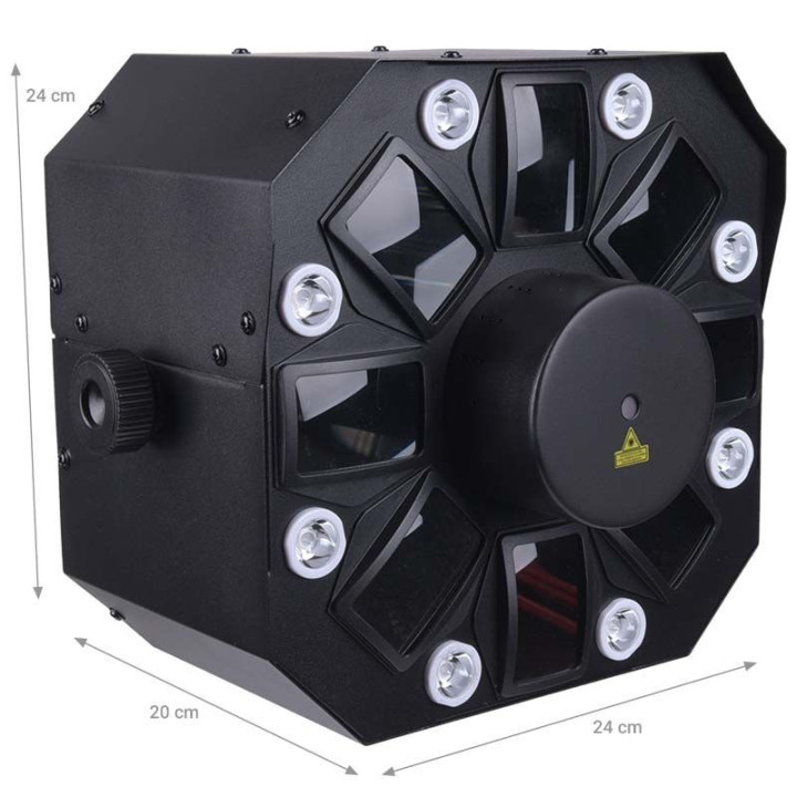 LIGHT4ME OCTALED efekt swietlny disco RGBWA flower laser str