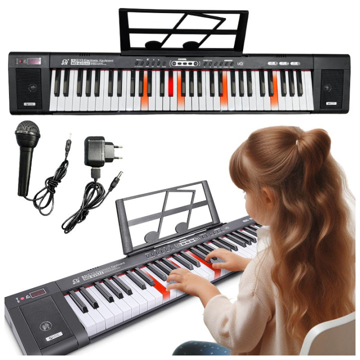 MQ 6151L KEYBOARD edukacyjny podswietlane klawisze organy dl