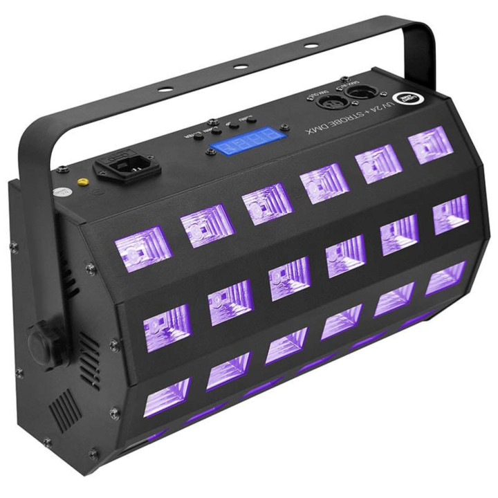 LIGHT4ME UV 24 + STROBE DMX reflektor ultrafioletowy strobos