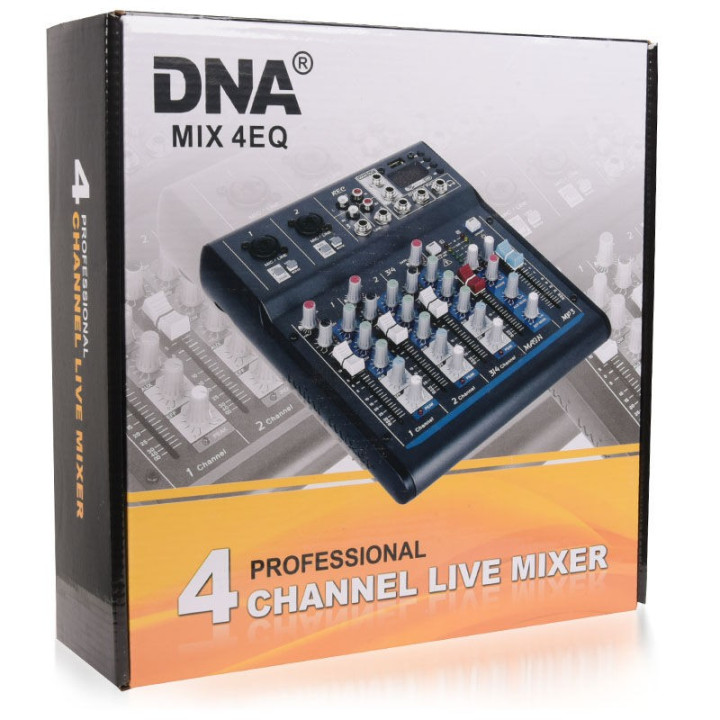 DNA MIX 4 EQ mikser audio USB MP3 Bluetooth analogowy 4 kana