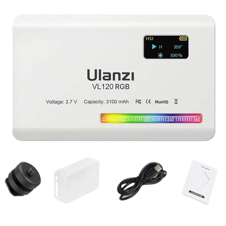 Ulanzi VL120 Lampa LED panelowa z akumulatorem RGB, WB (2500