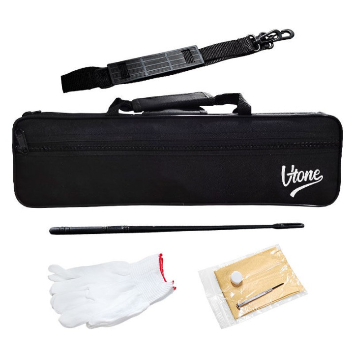 V-TONE VFL 16 flet poprzeczny metalowy c-key etui
