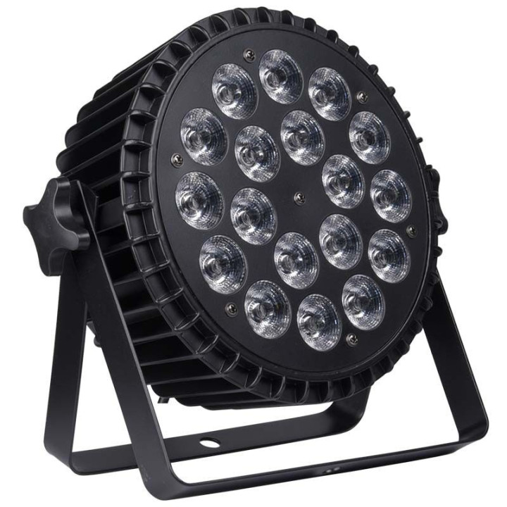 LIGHT4ME ALU HEXA PAR 18x10W RGBWA-UV reflektor sceniczny LE