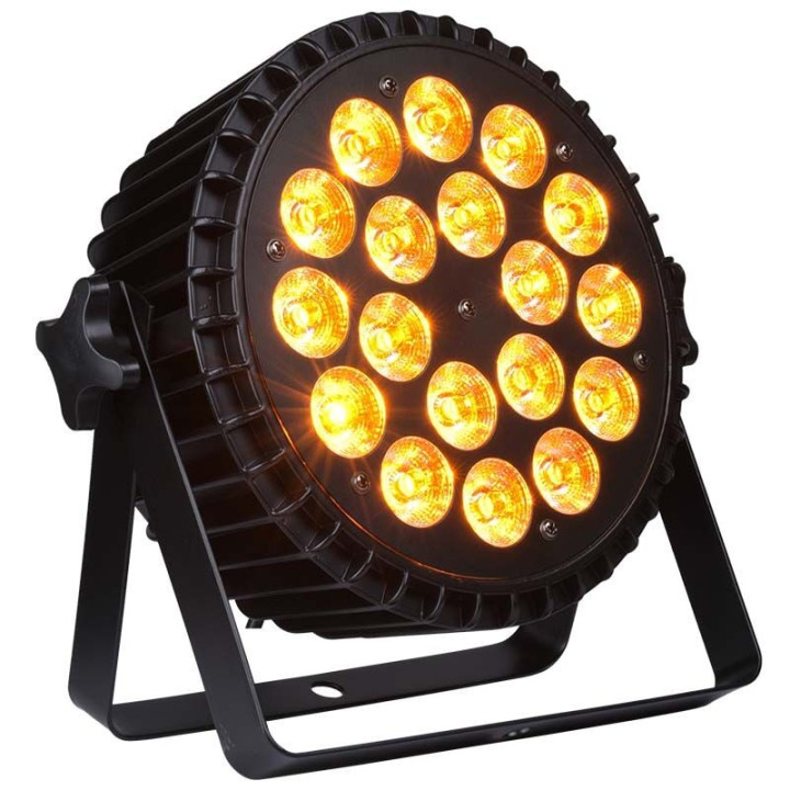 LIGHT4ME ALU HEXA PAR 18x10W RGBWA-UV reflektor sceniczny LE