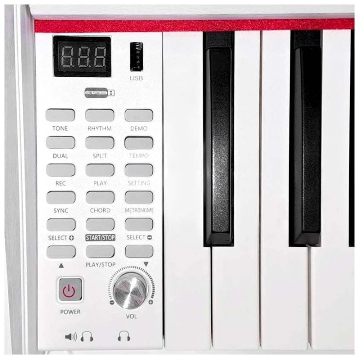 V-TONE BL-8808 WH pianino cyfrowe do nauki USB MIDI biale