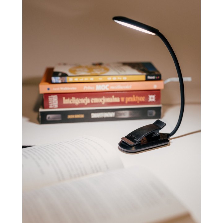 FONOTE LEDLIGHT Lampka LED do czytania 800lm z klipsem – ? L