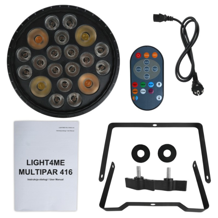 LIGHT4ME MULTIPAR 416 RGB-UV+WW/CW reflektor sceniczny oswie