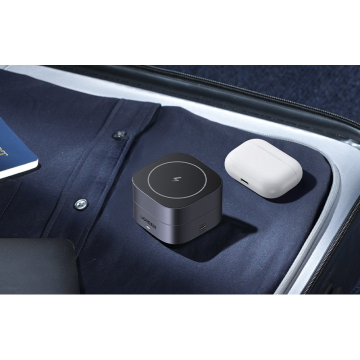 UGREEN 35316 Ladowarka indukcyjna Qi 2w1 do Iphone, AirPods,