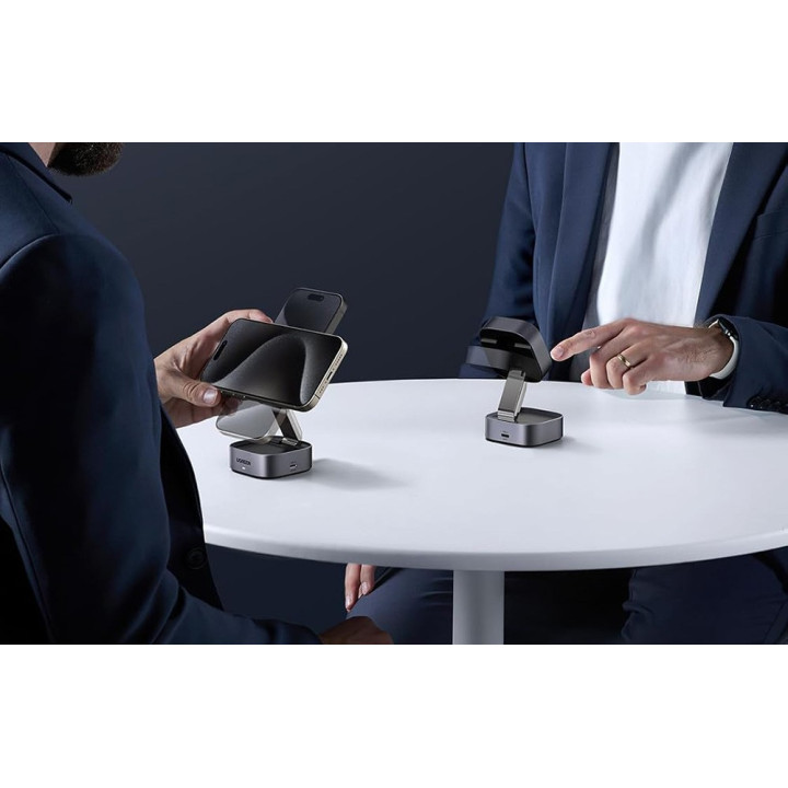 UGREEN 35316 Ladowarka indukcyjna Qi 2w1 do Iphone, AirPods,