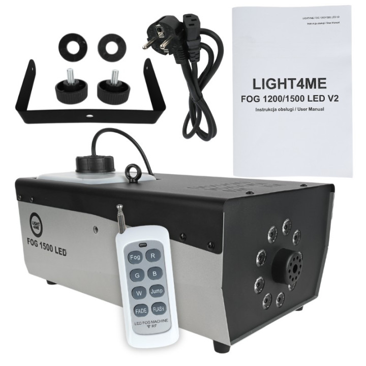 LIGHT4ME FOG 1500 LED V2 wytwornica dymu mgly pilot