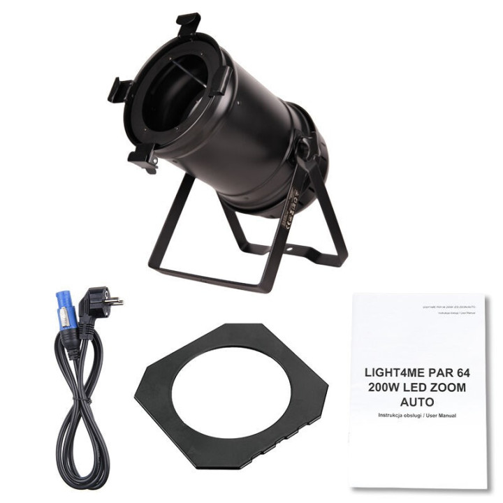 LIGHT4ME PAR 64 200W LED ZOOM AUTO reflektor sceniczny oswie