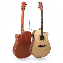V-TONE VEAG1 CE NT gitara elektroakustyczna 4/4 dreadnought cutaway natural – zdjęcie produktu