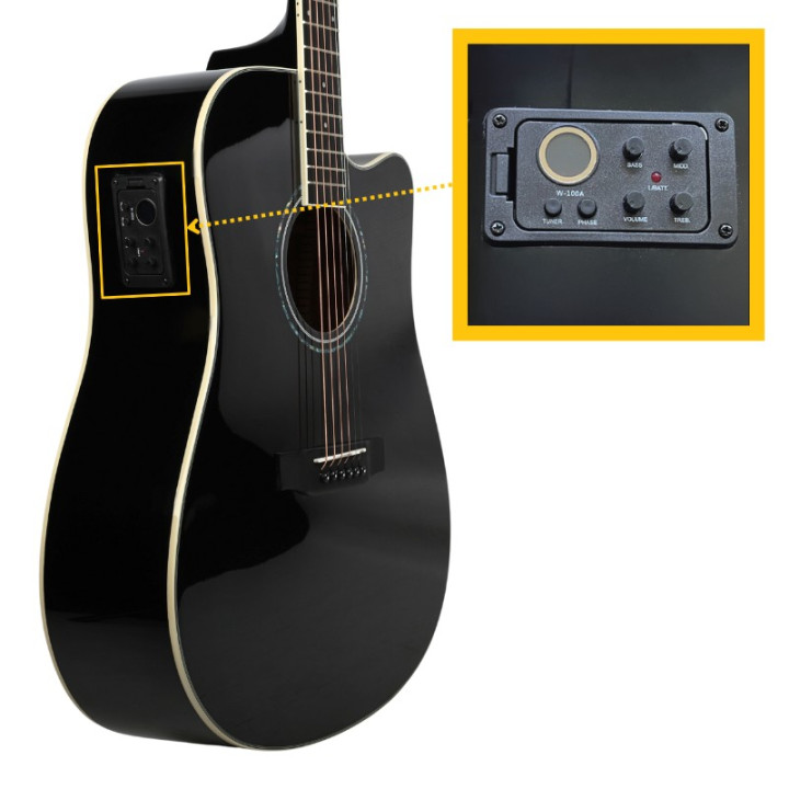 V-TONE VEAG1 CE BK gitara elektroakustyczna 4/4 dreadnought