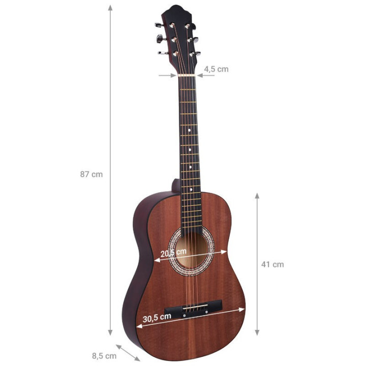 NN AG 34 gitara akustyczna 1/2 do nauki gry matowa  – ? Inst