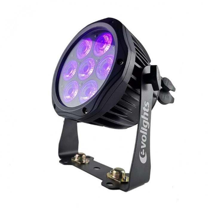 EVOLIGHTS GLACIER 7 LED PAR 7x10W RGBWA-UV IP65 oswietlenie