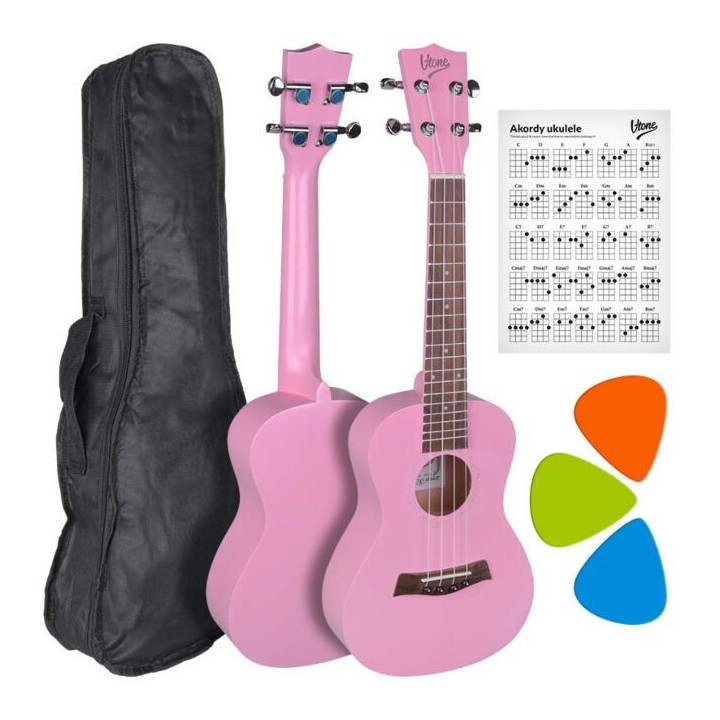 V-TONE UK23 PK ukulele koncertowe akustyczne 23" rózowe + po