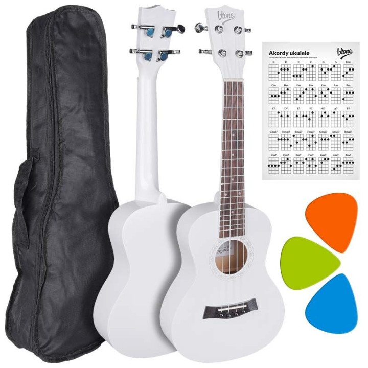 V-TONE UK23 WH ukulele koncertowe akustyczne 23" biale + pok