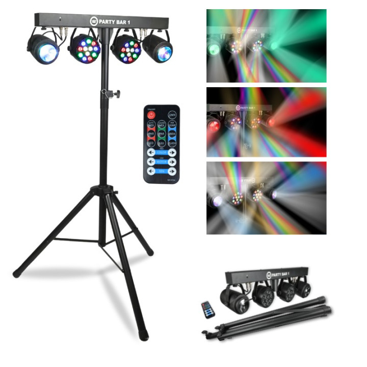 LIGHT4ME PARTY BAR 1 multiefekt swietlny par flower zestaw o