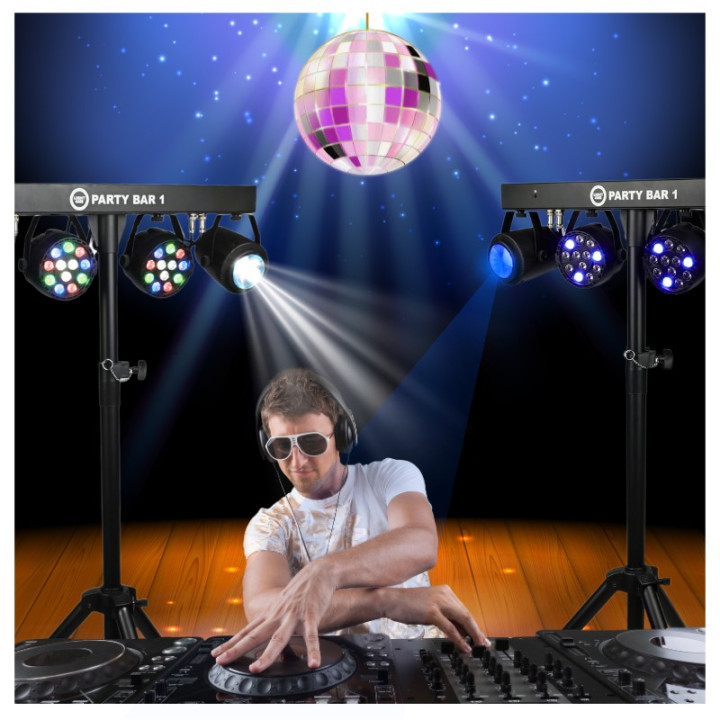LIGHT4ME PARTY BAR 1 multiefekt swietlny par flower zestaw o