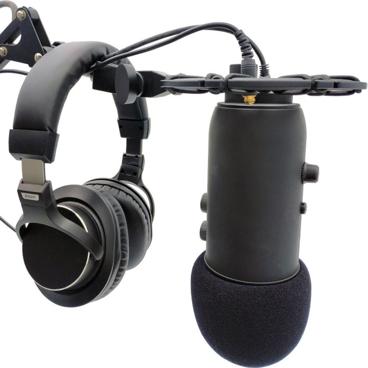 MOZOS SHM4 kosz antywibracyjny do mikrofonu 5/8" blue yeti