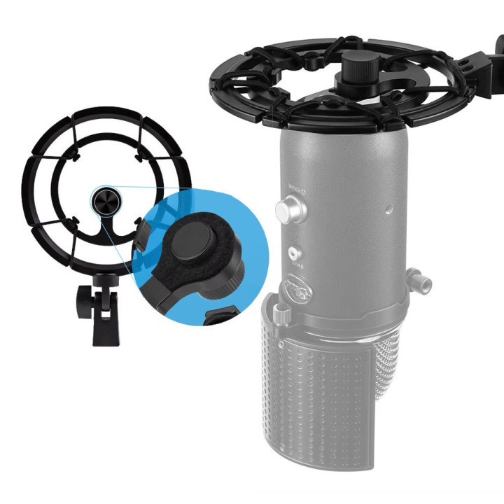 MOZOS SHM4 kosz antywibracyjny do mikrofonu 5/8" blue yeti