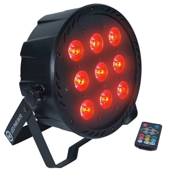 LIGHT4ME LED PAR 9X10W MKII RGBW pilot IR