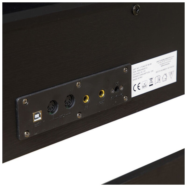 V-TONE DP-88 BK czarne pianino cyfrowe ze statywem drewniany