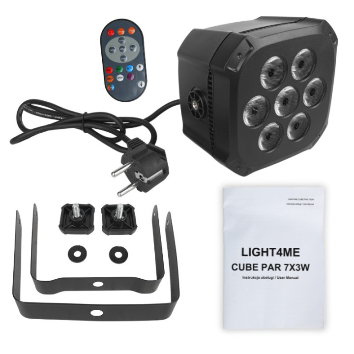 LIGHT4ME CUBE PAR 7X3W reflektor par oswietlenie sceniczne e