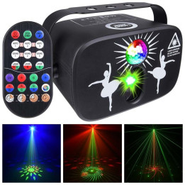 LIGHT4ME PARTY LIGHT 3 efekt LED oswietlenie disco laser kul