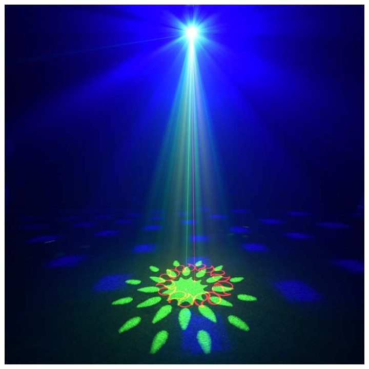 LIGHT4ME PARTY LIGHT 3 efekt LED oswietlenie disco laser kul