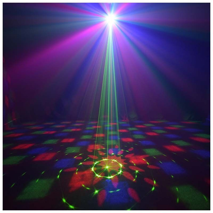 LIGHT4ME PARTY LIGHT 3 efekt LED oswietlenie disco laser kul